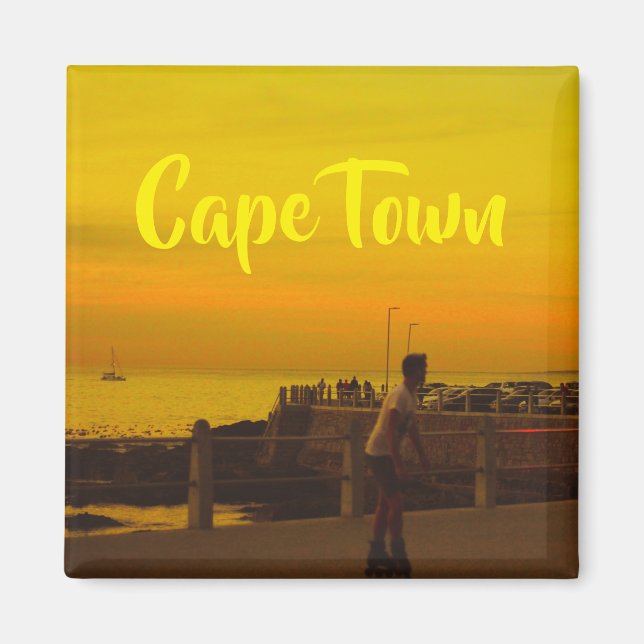 Íman Cidade do Cabo ZA Ponto Mar Promenade Sunset (Frente)