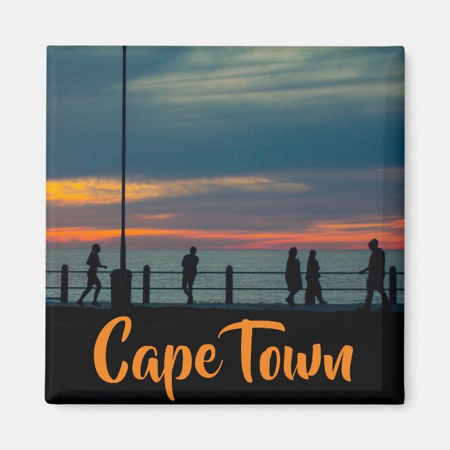 Íman Cidade do Cabo ZA Ponto Mar Promenade Sunset (Frente)