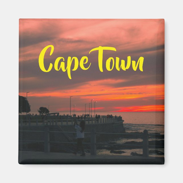 Íman Cidade do Cabo ZA Ponto Mar Promenade Sunset (Frente)