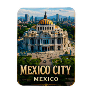 Íman Cidade do México México Viagem Cidade Souvenir Lem