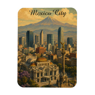 Íman Cidade do México Vintage CDMX Viagem Retro