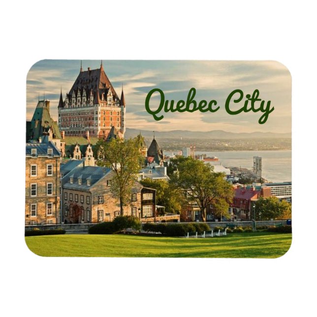 Íman Cidade do Quebec - Canadá estilizada (Horizontal)