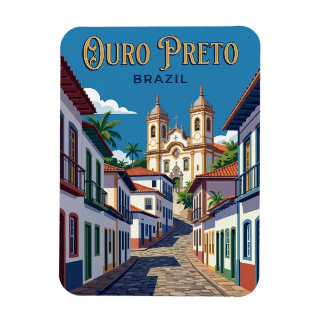 Íman Cidade Histórica de Ouro Preto Brasil (Vertical)