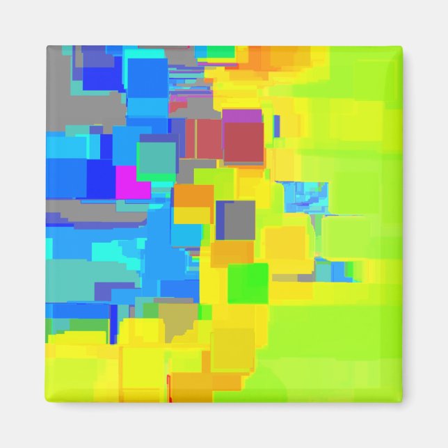 Íman "Cidade no Céu" Arte Geométrica (Frente)