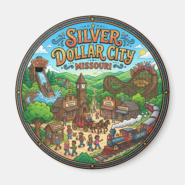 Íman Cidade Silver Dollar, Branson Missouri (Frente)