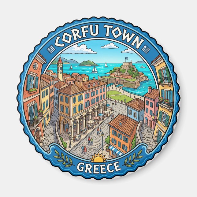 Íman Cidade Velha de Corfu Grécia (Frente)