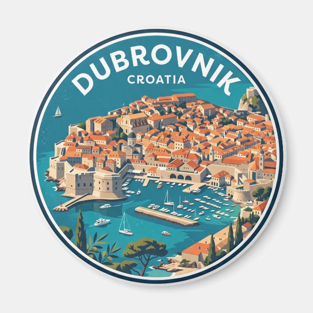 Íman Cidade Velha de Dubrovnik Croácia (Frente)
