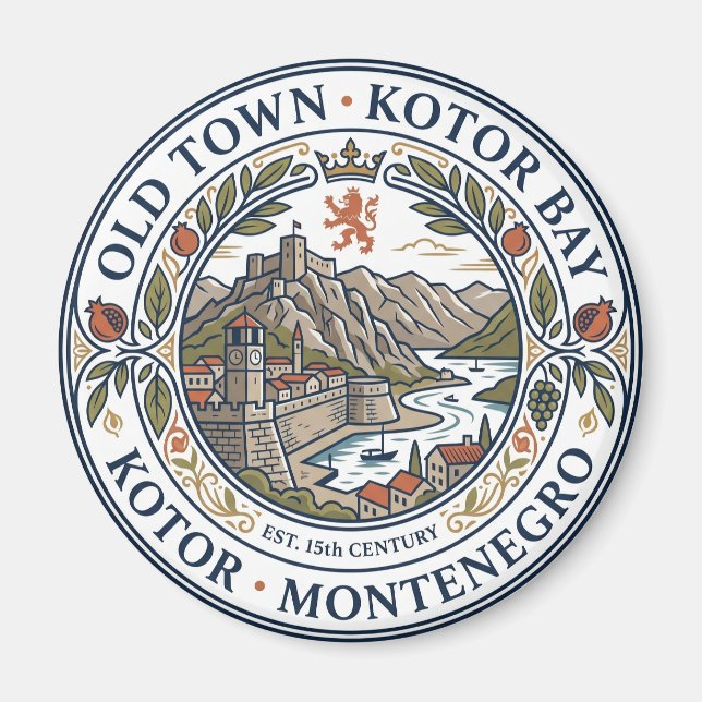 Íman Cidade Velha de Kotor Montenegro (Frente)