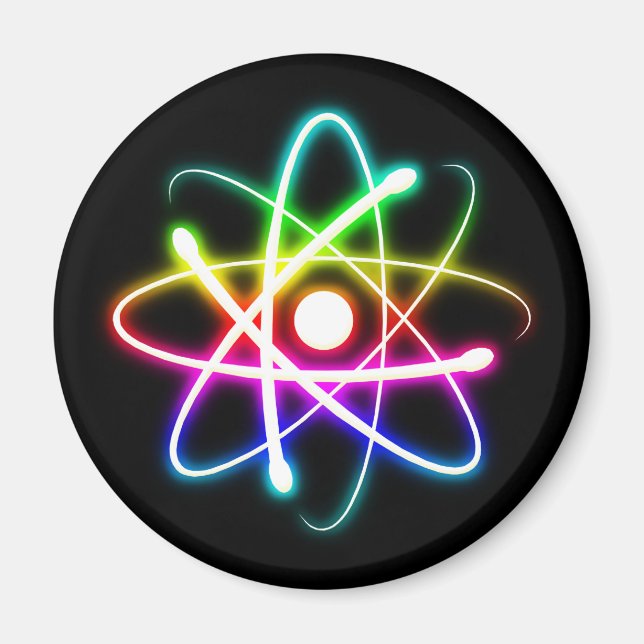 Íman Ciência da Átomos Coloridos (Frente)