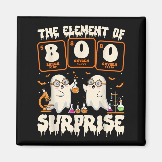 Íman Ciência de Halloween Professor Fantasma O Elemento (Frente)