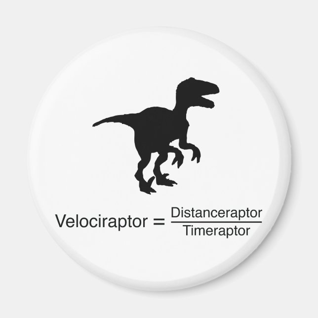 Íman ciência engraçada velociraptor (Frente)