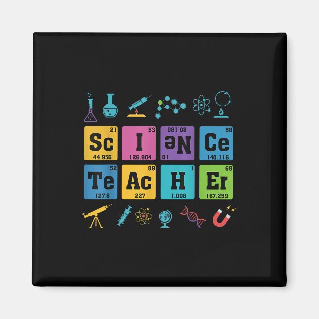 Íman Ciência Professor de Química Elementos de Mesa Per (Frente)