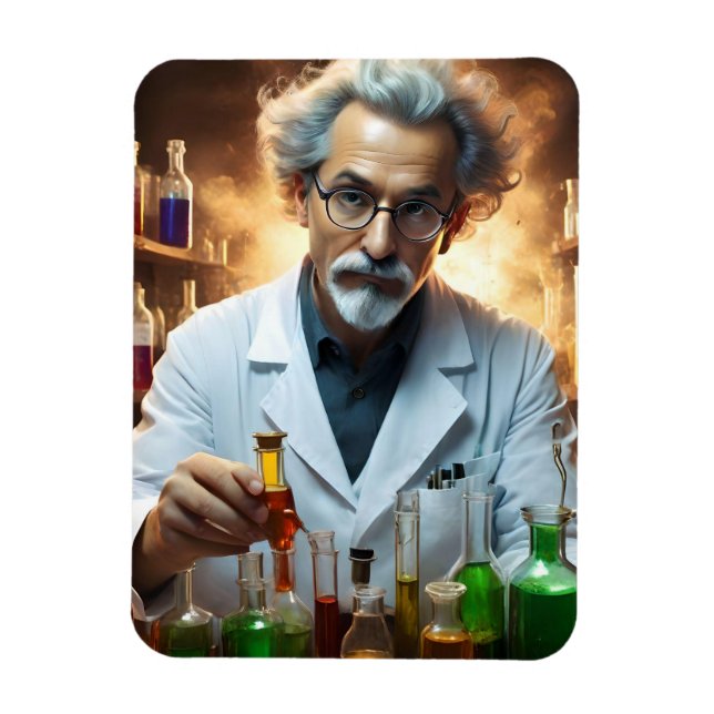 Íman Cientista Num Laboratório Misturando Poções, (Vertical)