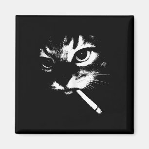 Íman Cigarro Gatinho Engraçado Fumar Gangster de Gato