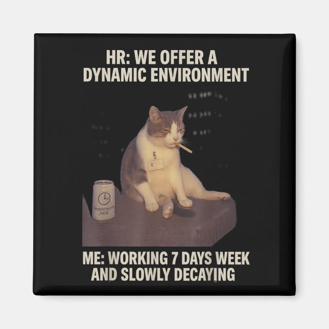 Íman Cigarro Gatinho Engraçado Fumar Gato Meme Vida Úti (Frente)