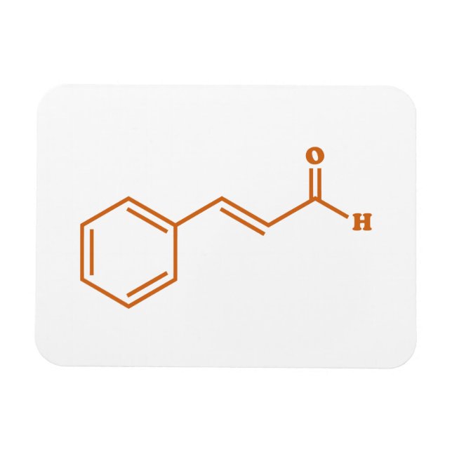 Íman Cinamaldeído Cinamaldeído Fórmula Química Molecula (Horizontal)