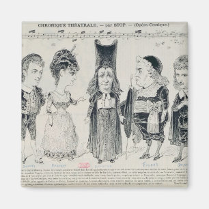 Íman Cinco caricaturas do molde de um francês