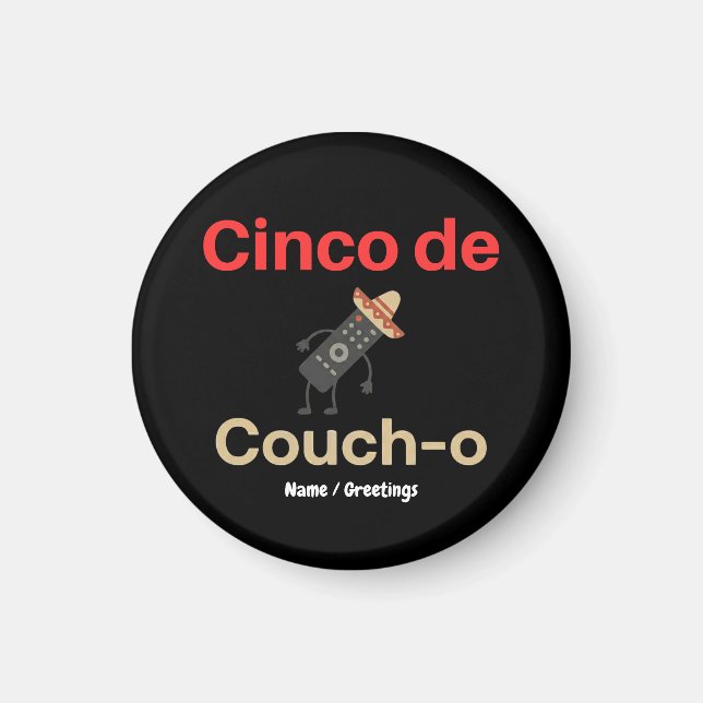 Íman Cinco de Couchô - Controle Remoto Chapéu Engraçado (Frente)