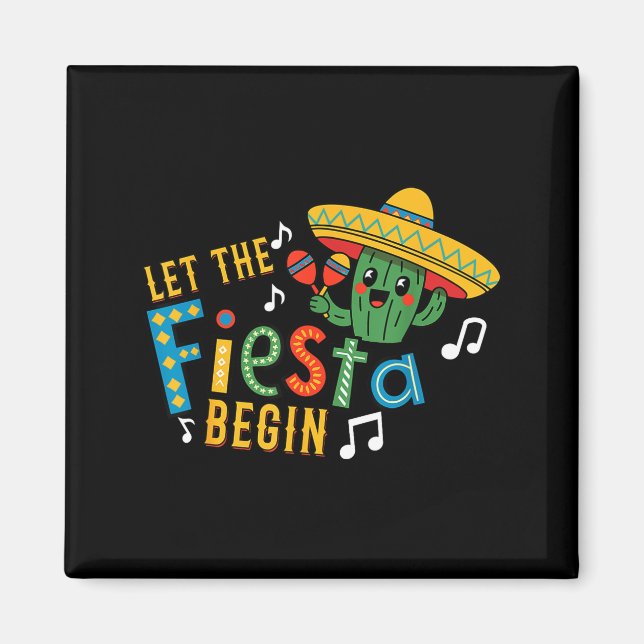 Íman Cinco de maio deixe a festa começar divertido mexi (Frente)