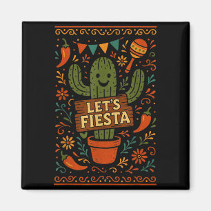 Íman Cinco de maio festa mexicana de cacto engraçada va