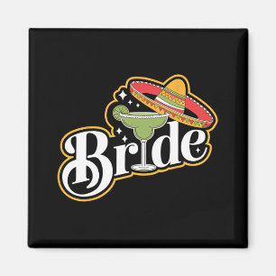 Íman Cinco de Mayo Bride Sombrero Margarita Partido Mex