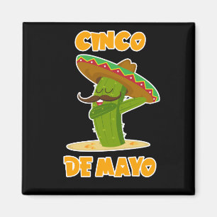 Íman Cinco De Mayo Dabbing Cactus