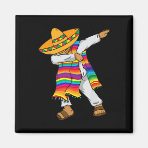 Íman Cinco De Mayo Dabbing Poncho Kids Toddler Mexicano
