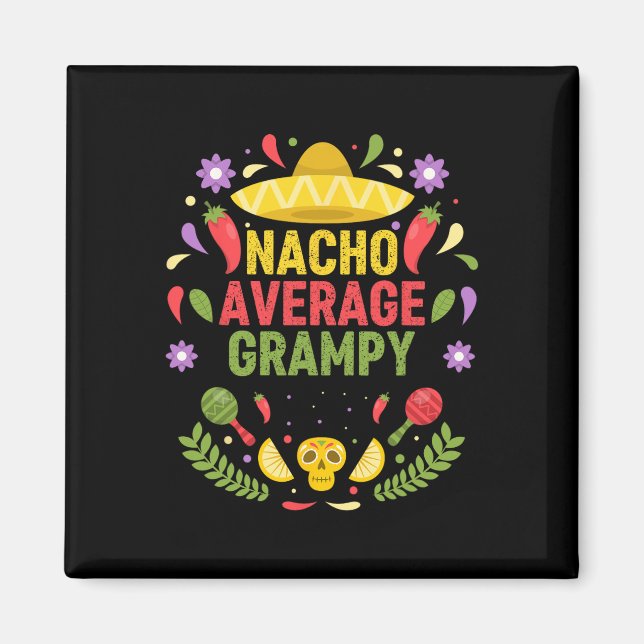 Íman Cinco De Mayo Engraçado Nacho Grampy Médio  (Frente)