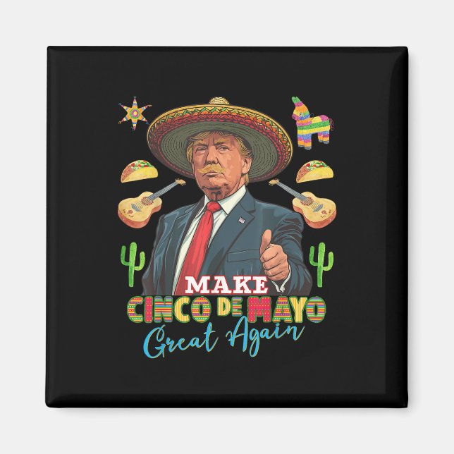 Íman Cinco De Mayo Faça Cinco De Mayo Excelente Novamen (Frente)