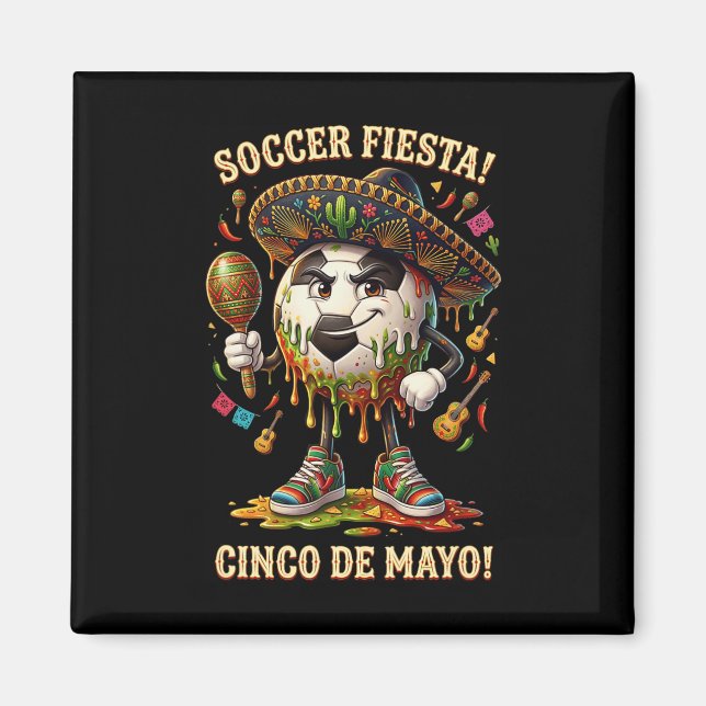 Íman Cinco De Mayo Festa de Futebol Drip Esporte Amor H (Frente)