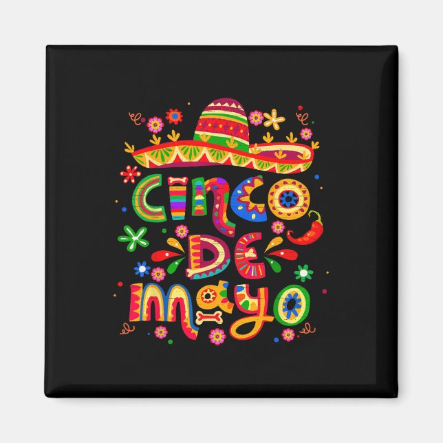 Íman Cinco De Mayo Festa Mexicana Celebre 5 De Maio M (Frente)