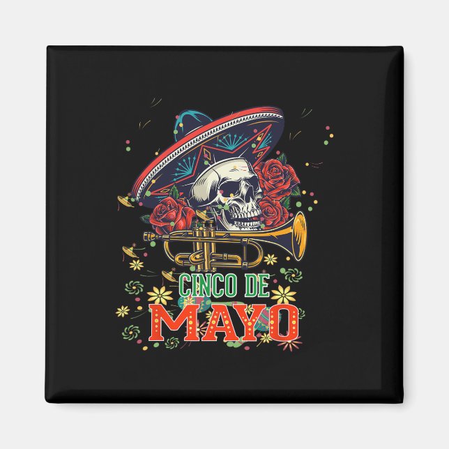 Íman Cinco de Mayo Fiesta Design Viva México Camisa 5 D (Frente)
