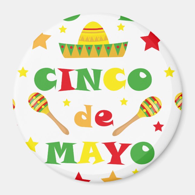 Íman Cinco de Mayo Fiesta no feriado mexicano (Frente)