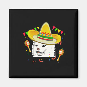 Íman Cinco De Mayo Gato Borracho Amante Mexicano Chapéu