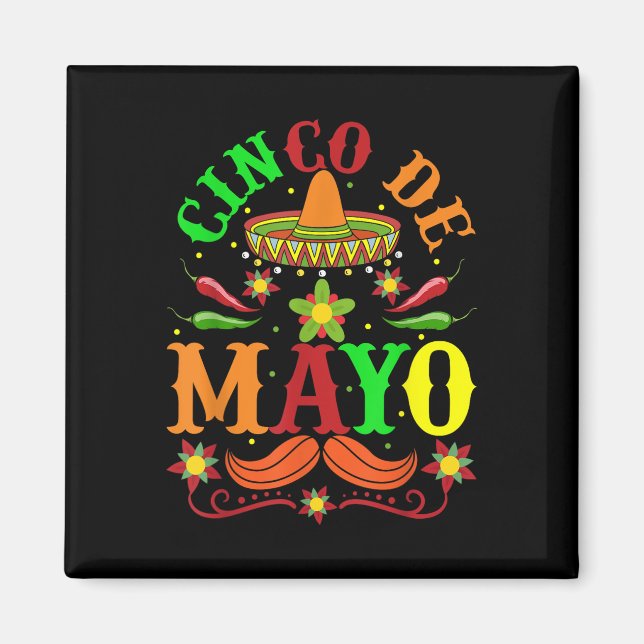 Íman Cinco De Mayo Lets Fiesta Squad 5 De Mayo Mexicano (Frente)