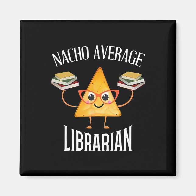 Íman Cinco De Mayo Nacho Bibliotecário Médio Biblioteca (Frente)
