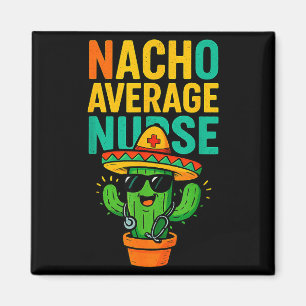 Íman Cinco De Mayo Nacho Enfermeira Média Cacto Enferma