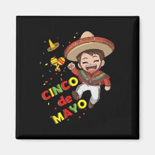 Íman Cinco De Mayo Para Crianças Meninos Design Mexican