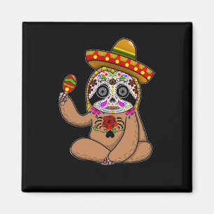 Íman Cinco De Mayo Sloth Halloween Dia Mexicano Do Mort