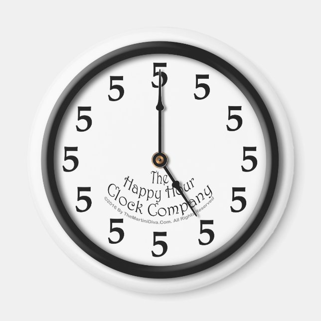 ÍMAN CINCO HORAS DE RELÓGIO (Frente)