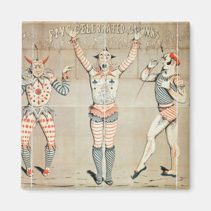 Íman Cinco palhaços comemorados unidos às areias