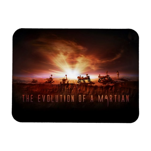 Íman Cinco veículos Mars bem-sucedidos (Horizontal)