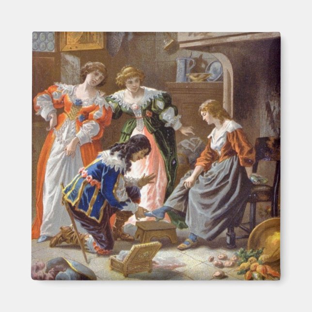 Íman Cinderela Tentando o Slipper (Frente)