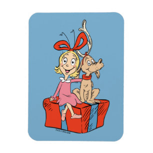 Íman Cindy Lou Who e Max em um Presente