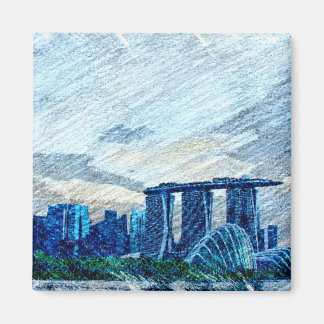 Íman Cingapura Visualiza Cor