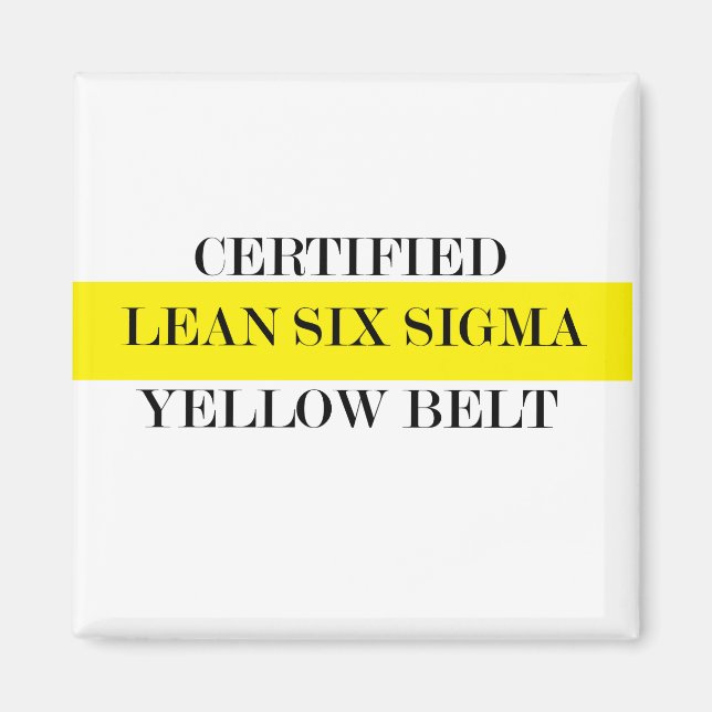 Íman Cinta Amarelo Lean Six Sigma (Frente)