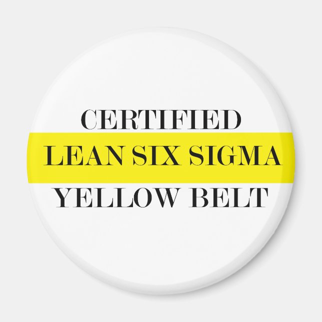 Íman Cinta Amarelo Seis Sigma Certificado (Frente)
