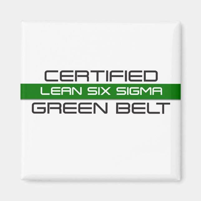 Íman Cinta Verde Certificado Lean Six Sigma (Frente)