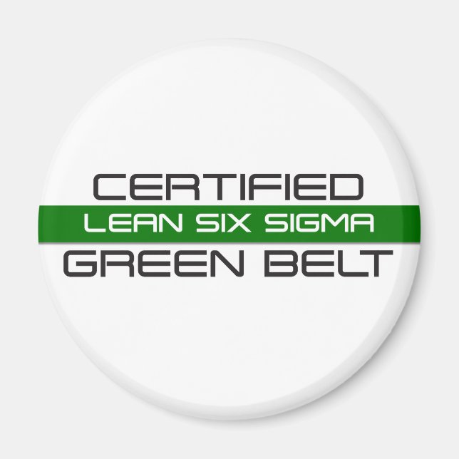 Íman Cinta Verde Lean Seis Sigma Certified (Frente)