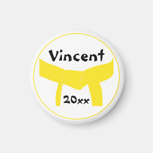 Íman Cinturão Amarelo de Artes Marciais